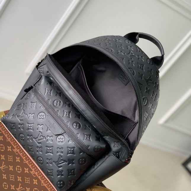DISCOVERY PM BACKPACK 38 IN BLACK MONOGRAM LAMBSKIN