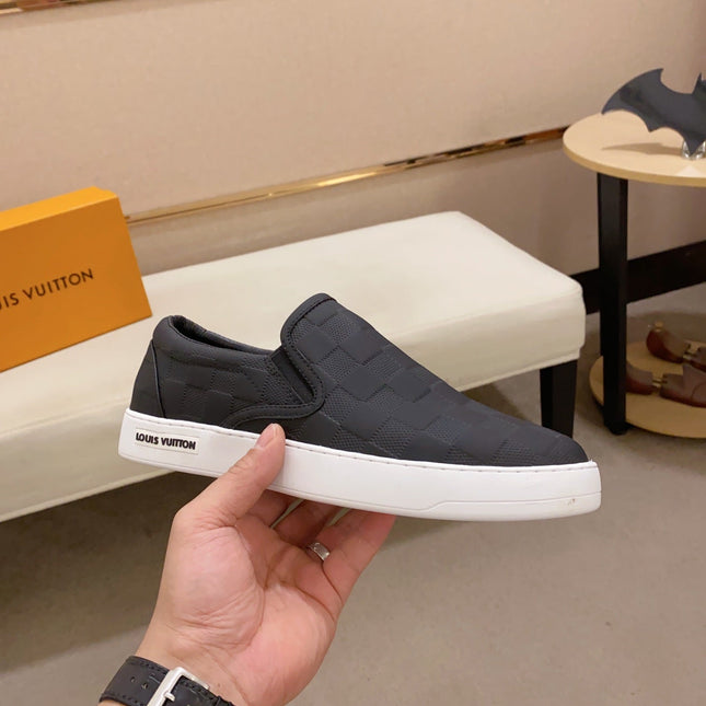 LV LOAFER IN BLACK DAMIER SHEEPSKIN