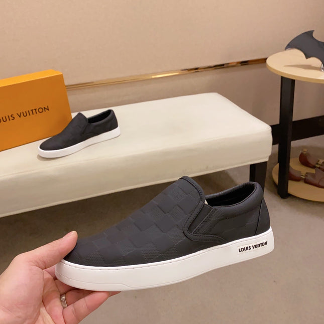 LV LOAFER IN BLACK DAMIER SHEEPSKIN