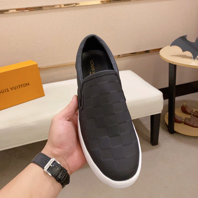 LV LOAFER IN BLACK DAMIER SHEEPSKIN