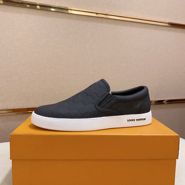 LV LOAFER IN BLACK DAMIER SHEEPSKIN