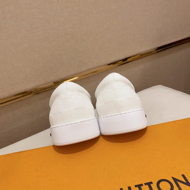 LV LOAFER IN WHITE DAMIER SHEEPSKIN