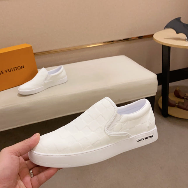 LV LOAFER IN WHITE DAMIER SHEEPSKIN