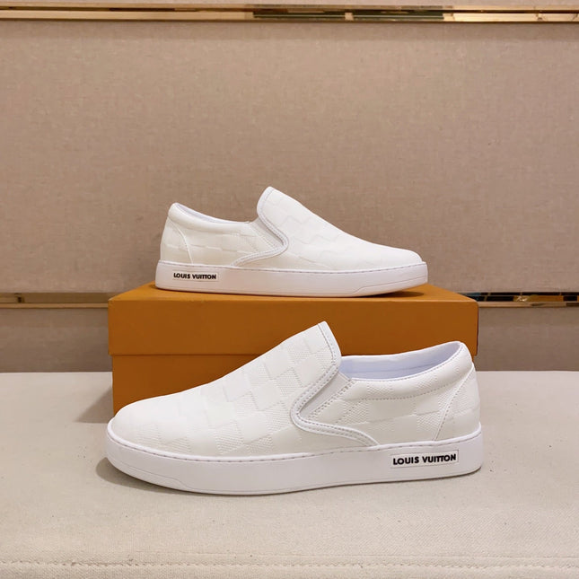 LV LOAFER IN WHITE DAMIER SHEEPSKIN