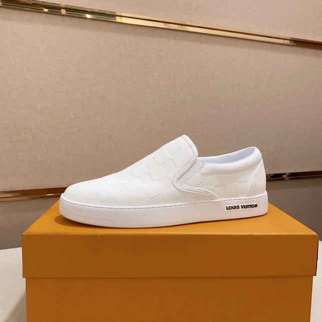 LV LOAFER IN WHITE DAMIER SHEEPSKIN