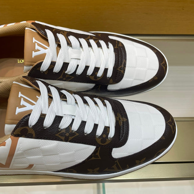 LV RIVOLI SNEAKER MEN BROWN WHITE
