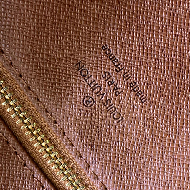 TROCADERO MINI MESSENGER BAG 23 IN BEIGE AND BROWN MONOGRAM COATED CANVAS