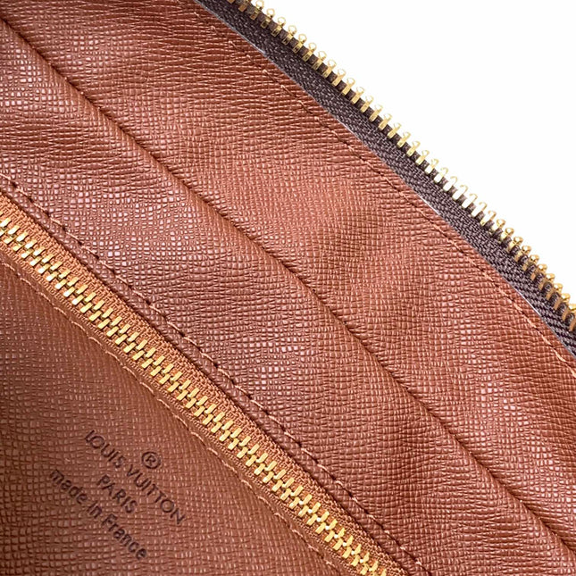 TROCADERO MEDIUM MESSENGER BAG 27 IN BEIGE AND BROWN MONOGRAM COATED CANVAS