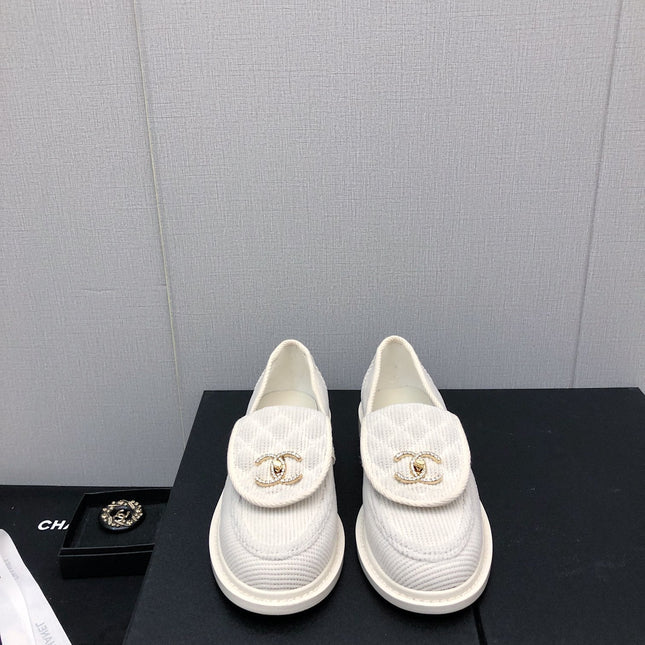 moccasins white denim 40mm