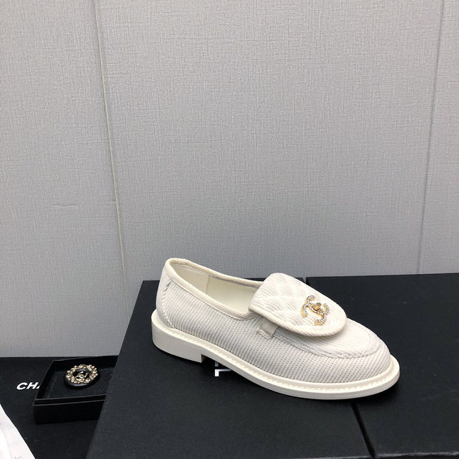 moccasins white denim 40mm