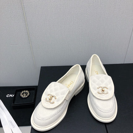 moccasins white denim 40mm