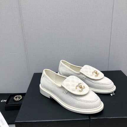 moccasins white denim 40mm