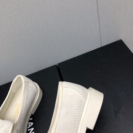 moccasins white denim 40mm