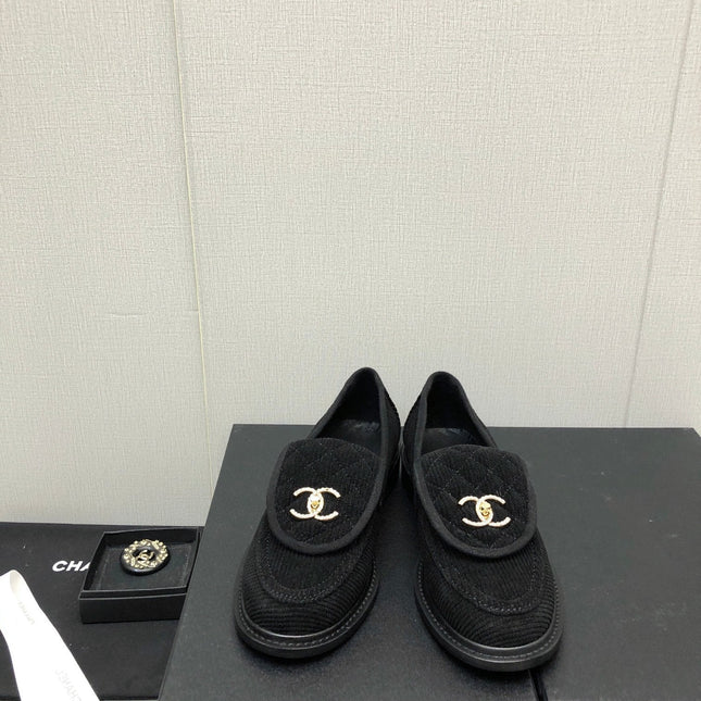 moccasins black denim 40mm