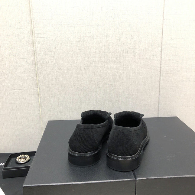 moccasins black denim 40mm