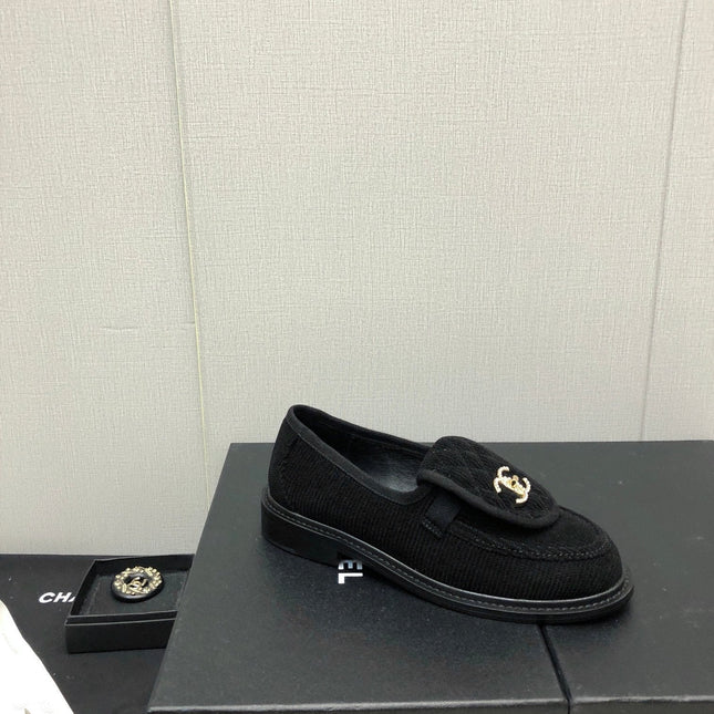 moccasins black denim 40mm