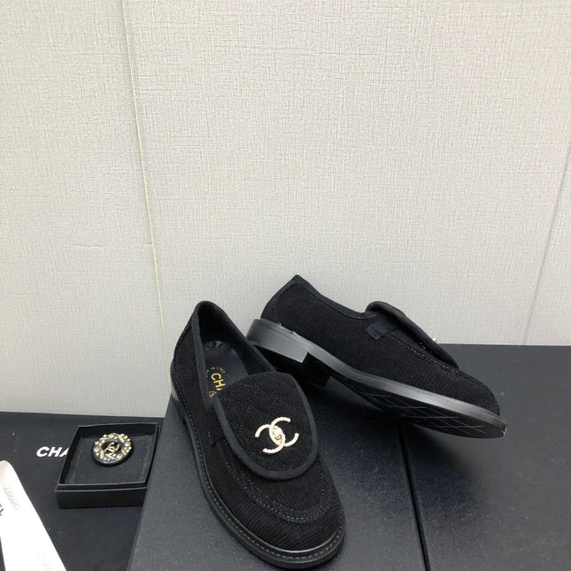 moccasins black denim 40mm