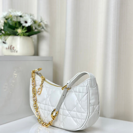CD LOUNGE 26 BAG IN WHITE LAMBSKIN