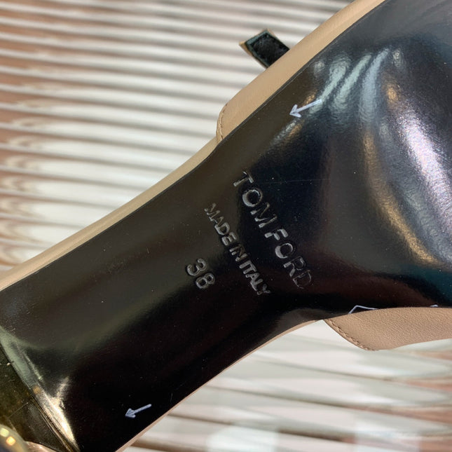 HIGH PUMP MULE 7 CM IN PEANUT BROWN CALFSKIN