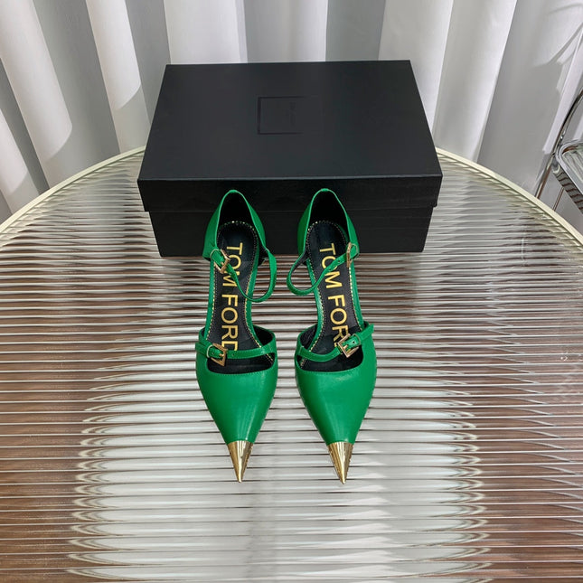 MARY JANE PUMP 7 CM IN EMERALD GREEN CALFSKIN