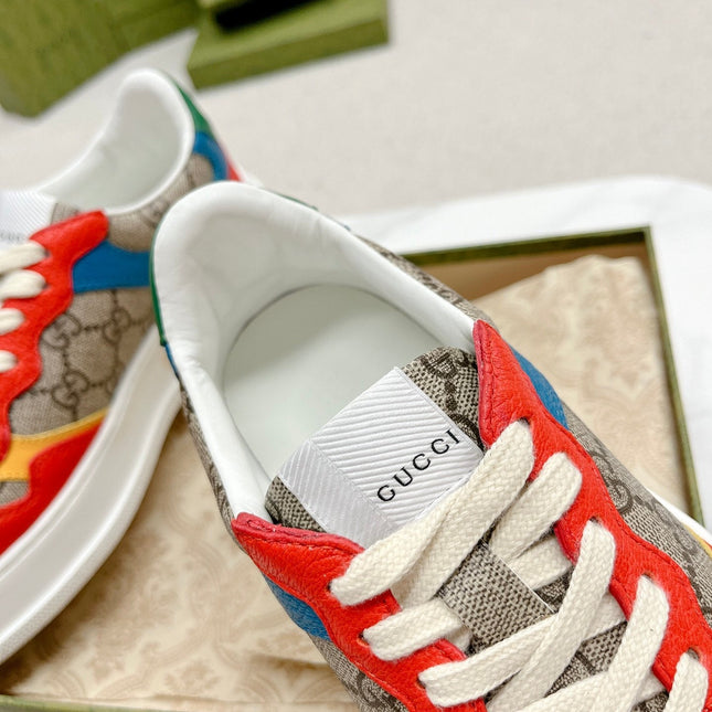 GG TRAINER LIGHT BROWN AND CANDY CALFSKIN