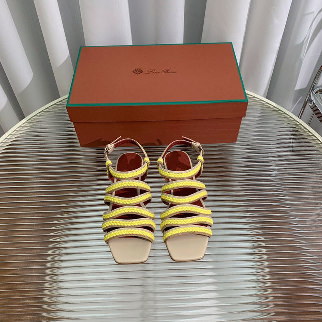 LP SPRIGHTLY CHARMS SANDAL LEMON CALFSKIN