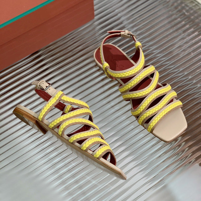 LP SPRIGHTLY CHARMS SANDAL LEMON CALFSKIN