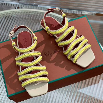 LP SPRIGHTLY CHARMS SANDAL LEMON CALFSKIN