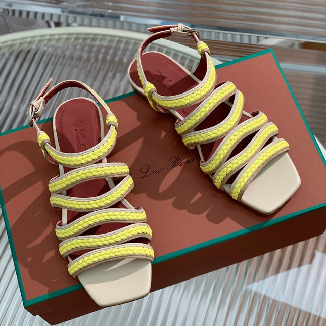 LP SPRIGHTLY CHARMS SANDAL LEMON CALFSKIN