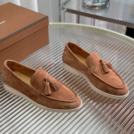 LP SUMMER WALK TASSELS LOAFERS CARAMEL SUEDE