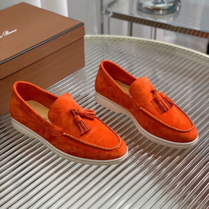 LP SUMMER WALK TASSELS LOAFERS BURNT ORANGE SUEDE