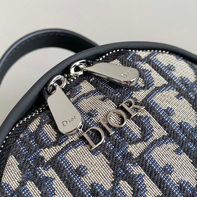 MINI RIDER BACKPACK 24 BEIGE AND BLACK OBLIQUE JACQUARD