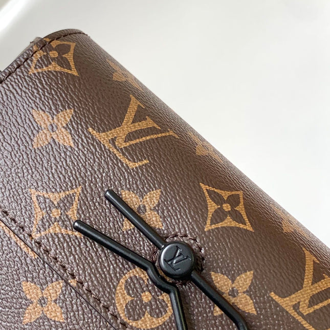 STEAMER BAG 26 IN BROWN MONOGRAM MACASSAR CANVAS