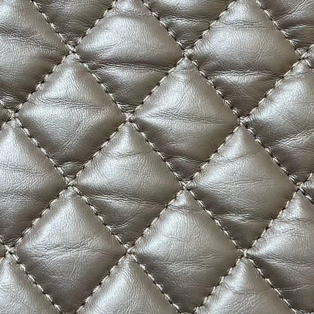 CHANEL 25S MINI SHOPPING BAG 23 IN DARK TAUPE CALFSKIN