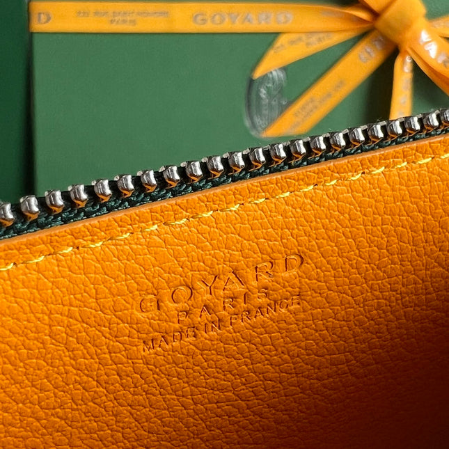INSERT LOUISE 21 IN GREEN GOYARDINE CANVAS