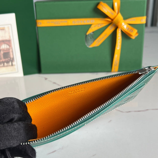 INSERT LOUISE 21 IN GREEN GOYARDINE CANVAS