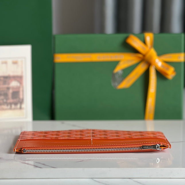 INSERT LOUISE 21 IN RED ORANGE GOYARDINE CANVAS