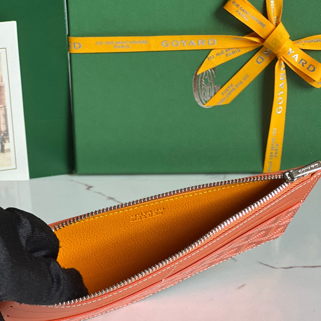 INSERT LOUISE 21 IN RED ORANGE GOYARDINE CANVAS