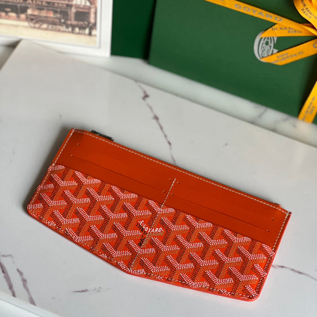 INSERT LOUISE 21 IN RED ORANGE GOYARDINE CANVAS