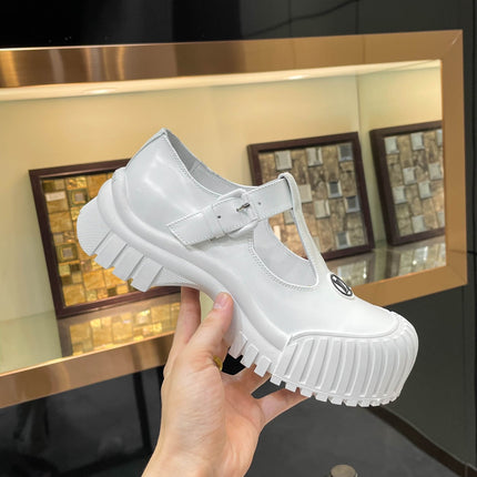 LV WOMEN CHECKER MARY JANE IN WHITE CALFSKIN