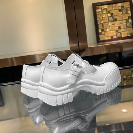 LV WOMEN CHECKER MARY JANE IN WHITE CALFSKIN