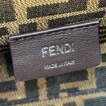 FENDI 26 FIRST SMALL IN MIDNIGHT BLUE MIX WHITE CALFSKIN SILVER HARDWARE