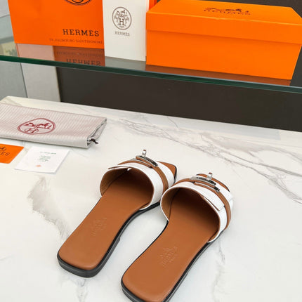 Giulia Sandal White Tan Calfskin