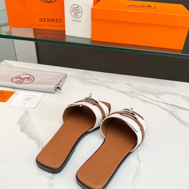 Giulia Sandal White Tan Calfskin