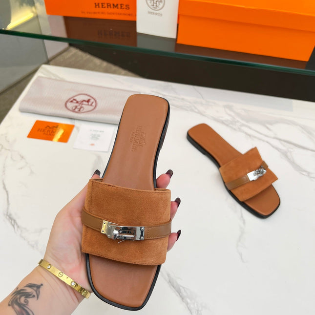 Giulia Sandal Tan Suede Tan Calfskin