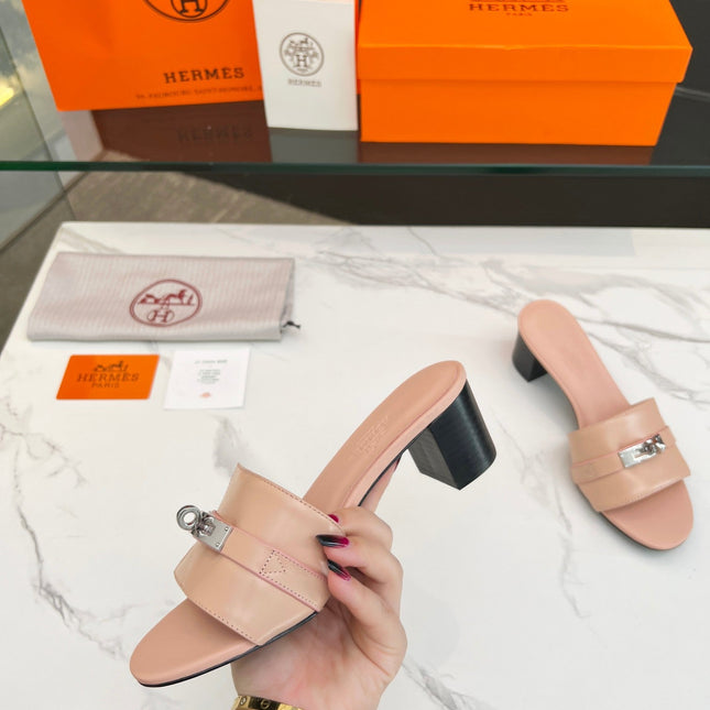 Gigi 50 Sandal Rose Cannelle Calfskin