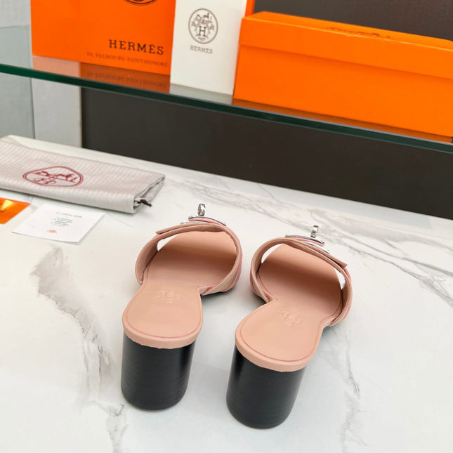 Gigi 50 Sandal Rose Cannelle Calfskin