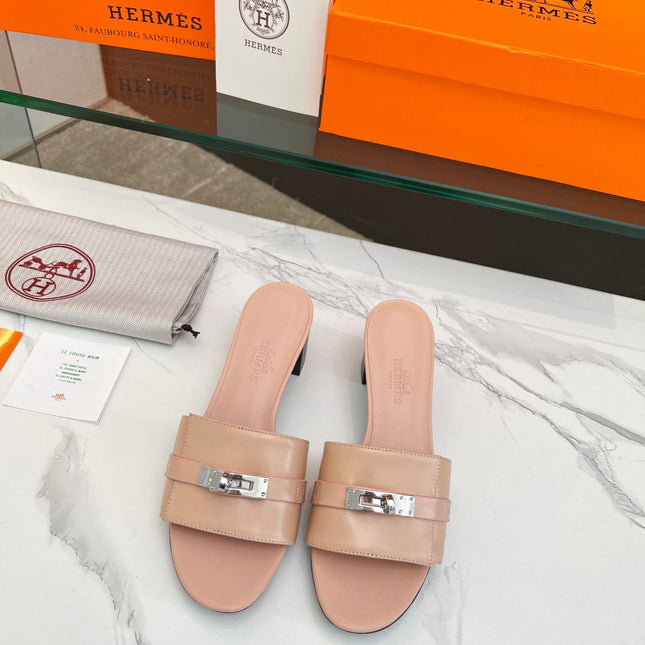 Gigi 50 Sandal Rose Cannelle Calfskin