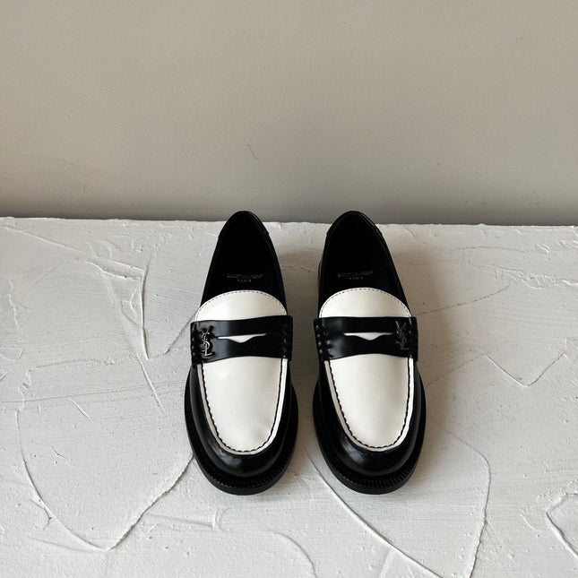 SL LE LOAFER BLACK AND WHITE CALFSKIN