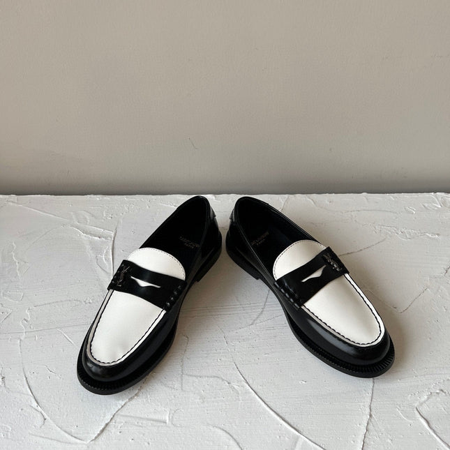 SL LE LOAFER BLACK AND WHITE CALFSKIN